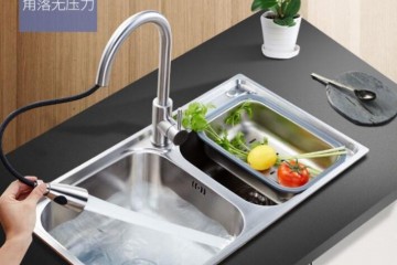 厨房水龙头 不锈钢抽拉式伸缩旋转防溅厨用洗菜盆龙头冷热水龙头