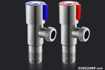 SUS304不锈钢三角阀一进二出开关双通三通三角阀马桶热水器止水阀