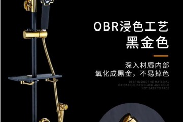 全铜黑金花洒套装家用喷头卫生间恒温淋浴器沐浴挂墙式增压