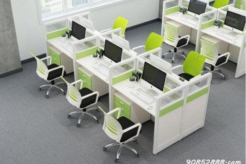 广州办公家具职员办公桌简约现代2/4人位电脑桌屏风隔断桌椅组合