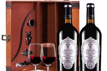 法国进口红酒拉斐天使酒园银标干红葡萄酒750ml*2瓶咖色两支礼盒装