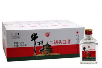 52°牛栏山二锅头小白瓶 扁瓶小酒 100ml*40瓶