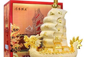 53°山西汾酒产地 杏花村一帆风顺财运亨通礼盒酒帆船龙生肖酒 1800ml工艺摆件酒大坛酒